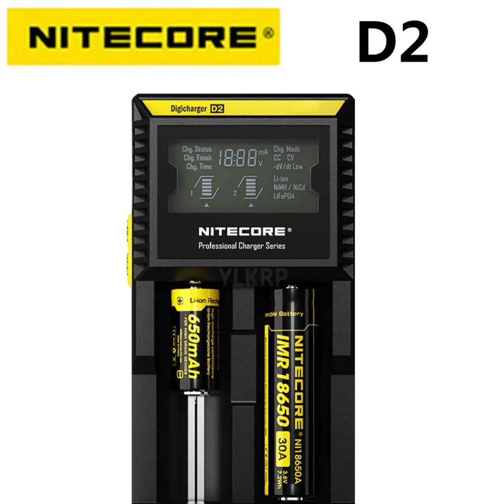 Nitecore Digicharger d2 witb batteries inside