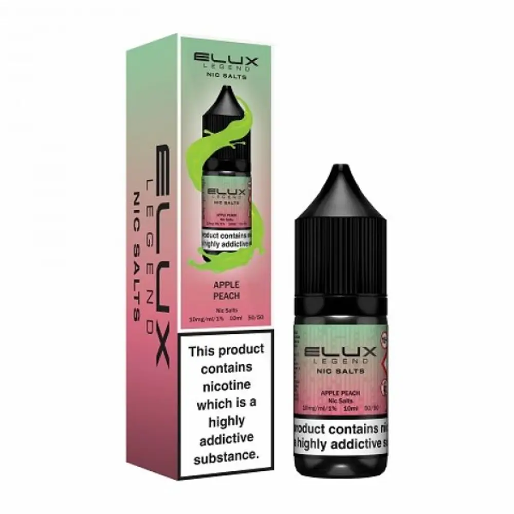 Elux Legend Nic Salt e-liquid apple peach flavour