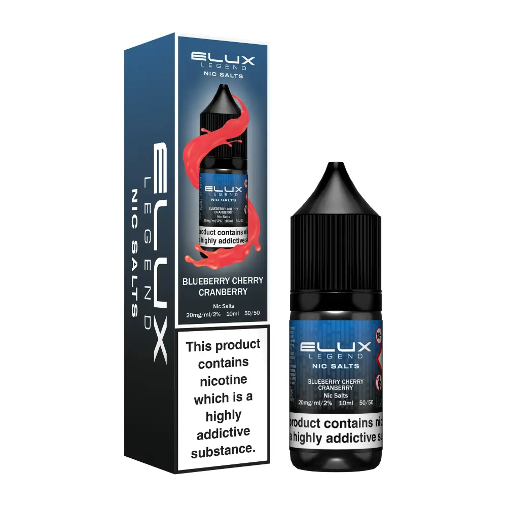 Elux Legend Nic Salt e-liquid blueberry cherry cranberry flavour