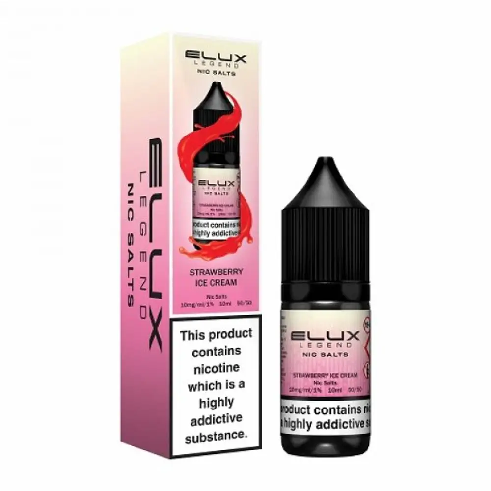 Elux Legend Nic Salt e-liquid Strawberry Ice Cream flavour