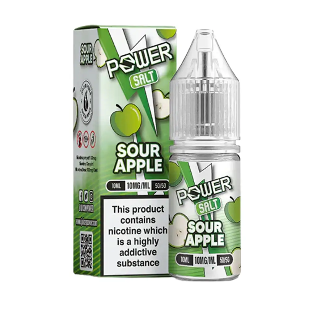 JUICE N POWER NIC SALTS - PACK OF 10 - SOUR APPLE