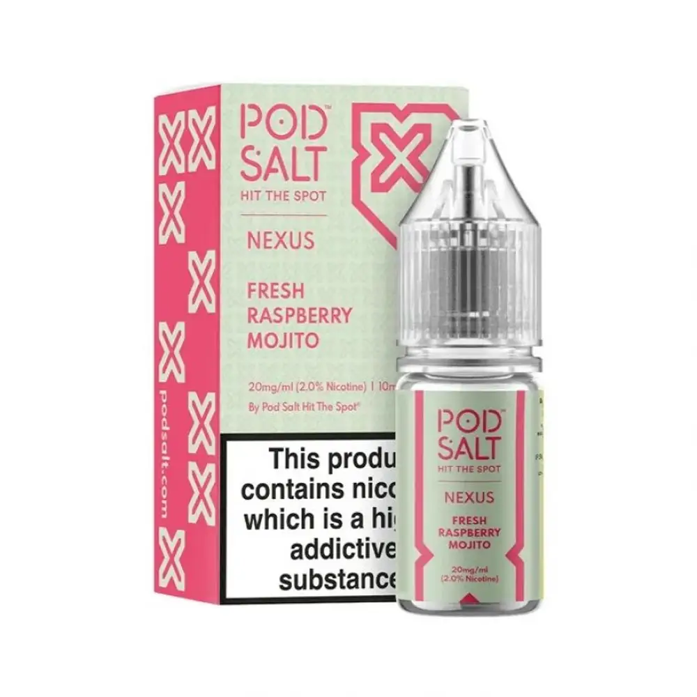 Pod Salt Nexus Nic Salts - Pack of 10 - Fresh Raspberry Mojito