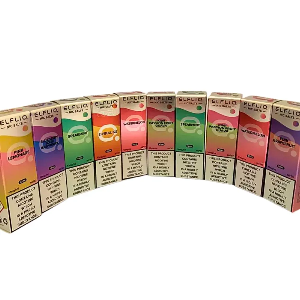 MIXED BOX OF 10 ELFLIQ NIC SALTS VAPE JUICE