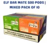 ELF BAR MATE 500 P1 REPLACEMENT PODS - PACK OF 10 MIXED