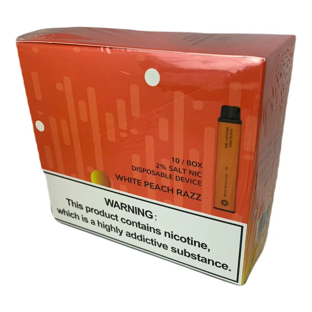 ELUX LEGEND 3500 WHITE PEACH RAZZ BOX OF 10