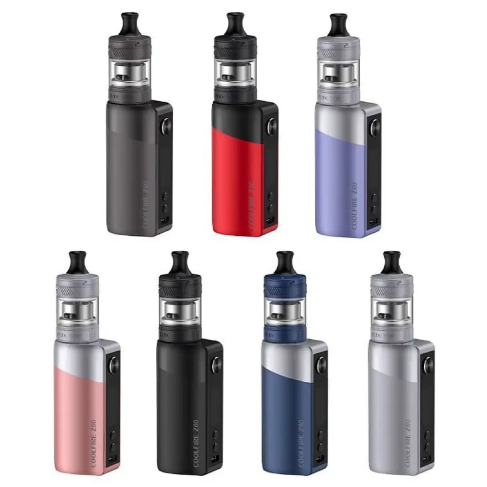 The Innokin Coolfire Z60 Vape Kit is a compact device with a powerful 2500mAh battery, up to 60W of variable power, all-day battery life. Complete with Zlide top tank and is compatible with all Z Coils.