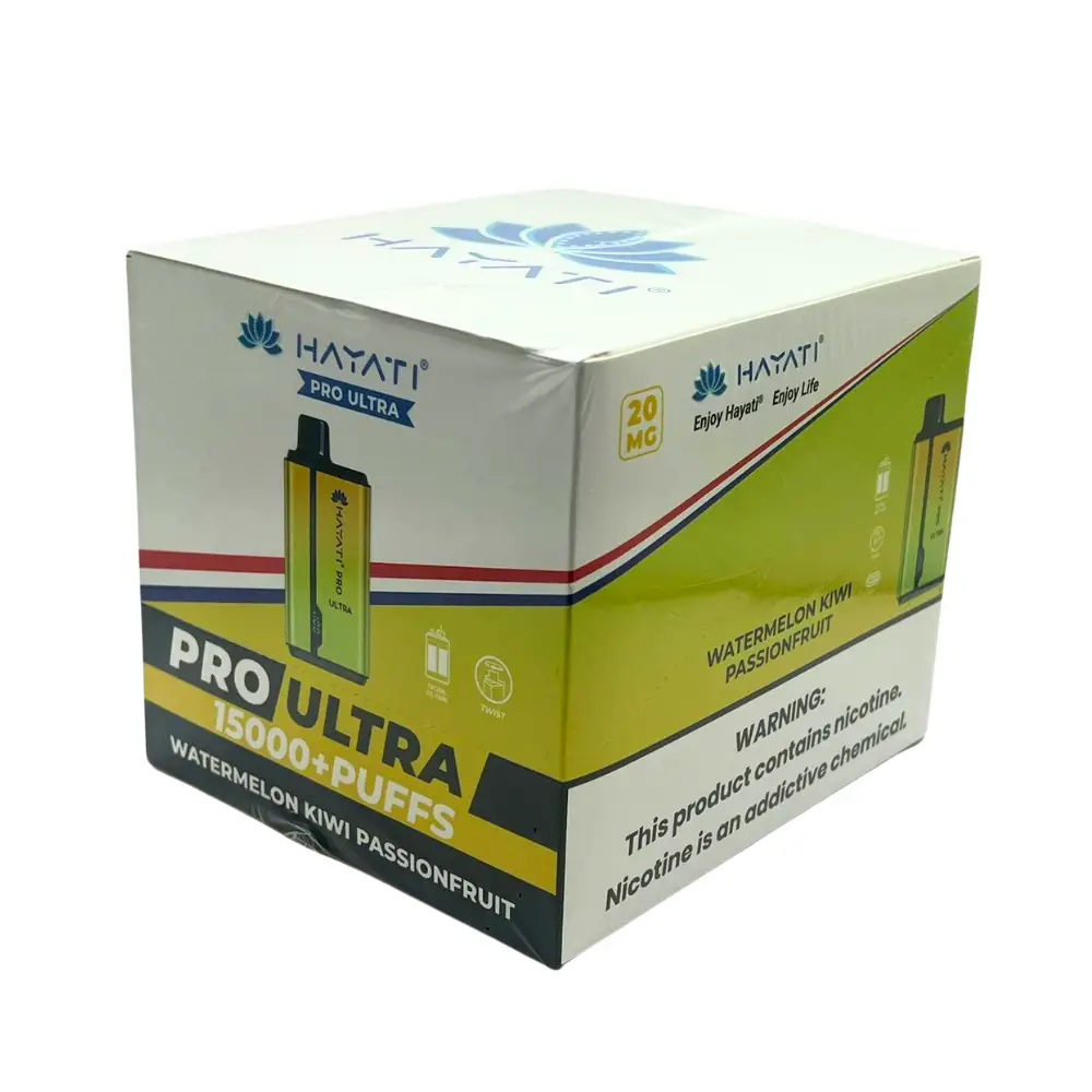Hayati Pro Ultra 15000 Disposable Vape Watermelon Kiwi Passionfruit Box of 10