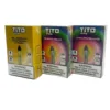 TITO Pro Pre-Filled Pod Kit Bundle 1 Blueberry Raspberry Cherry | Gummy Bear | Unicorn Shake Each Pod Kit comes with a 400mAh Rechargeable battery and flavoured pod. Available at an unbeatable price!