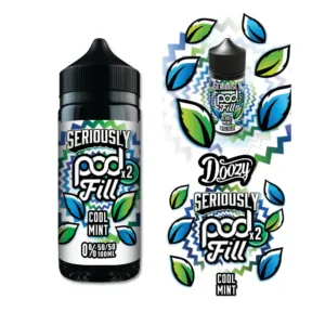 Doozy Seriously Pod Fill X2 100ml Shortfill E-Liquid - 100ml of E-liquid in a 120ml Short fill Bottle 0mg Nicotine Strength Space for Two 10ml Nic Shots 50% VG / 50% PG Available at an excellent price!