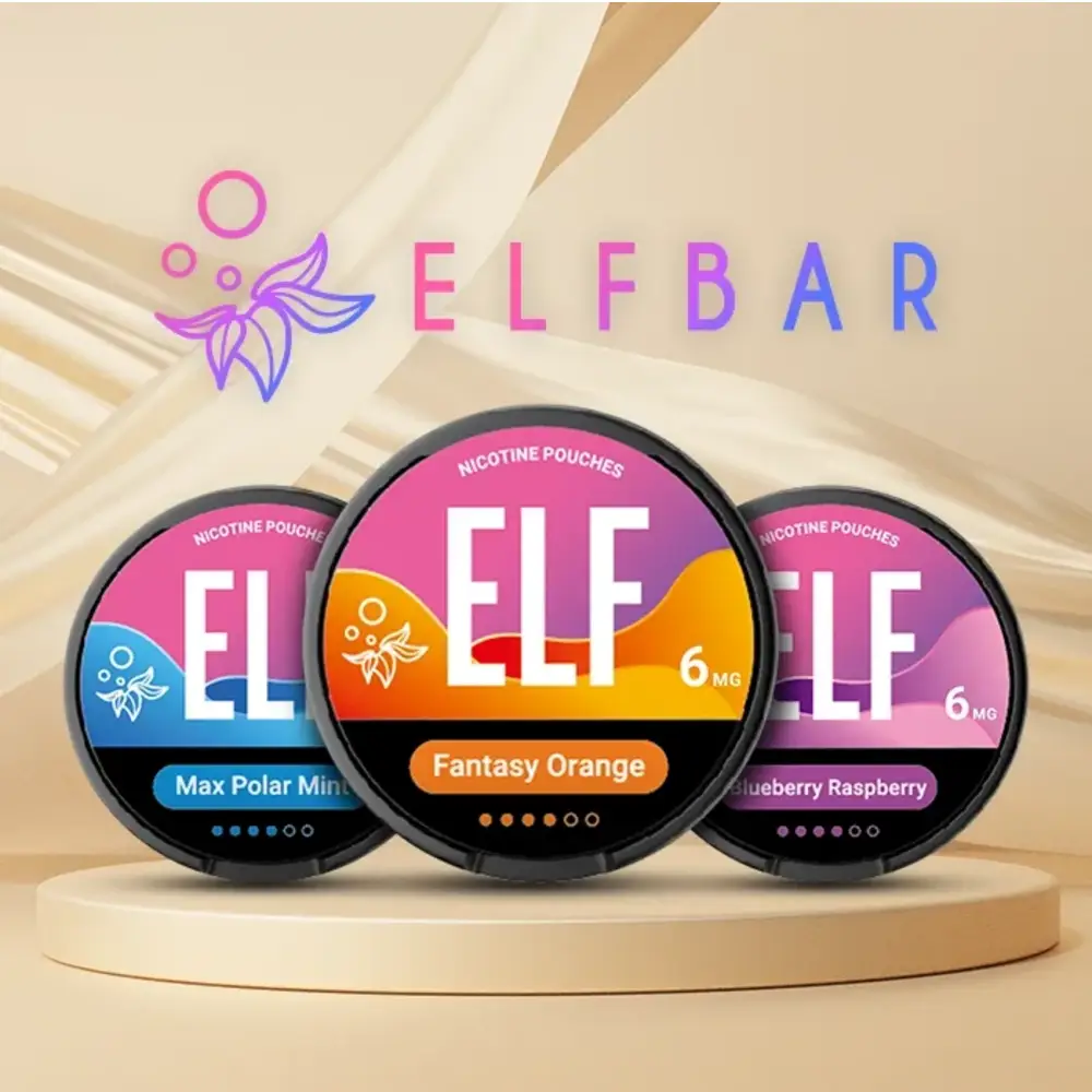 Elf Bar ELF Nicotine Pouches - Pack of 10 12mg 100% Tobacco Free Nicotine Pouches 6mg Nicotine Strength 20 Pouches per Can Available at an excellent price!