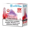 Crystal Prime Aura Bar 10k Pre-Filled Disposable Vape Kit - Box of 5 650mAh Battery Up to 10000 puffs 1.2 Ohm Mesh Coil 2ml + 10ml E-Liquid 20mg Nicotine Salt Screen Display Inhale-Activated TPD Compliant