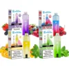 Crystal Prime Aura Bar 10k Pre-Filled Disposable Vape Kit - 650mAh Battery Up to 10000 puffs 1.2 Ohm Mesh Coil 2ml + 10ml E-Liquid 20mg Nicotine Salt Screen Display Inhale-Activated TPD Compliant