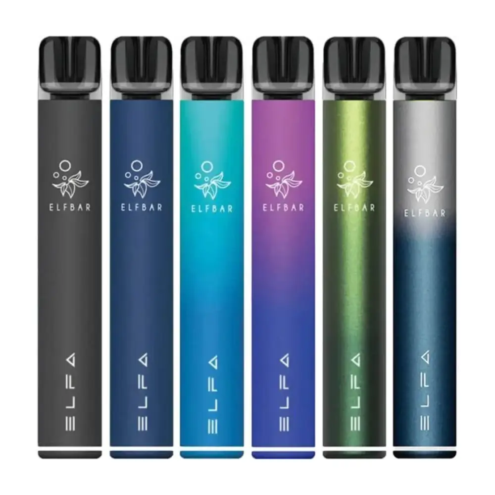 Elf Bar ELFA Pro Pre-Filled Disposable Vape Kit 500mAh Rechargeable Battery Inhale Activated 2ml Elf Bar 600 Pre-filled Pod Included 20mg Nicotine Strength USB Type-C Charging Available in a Choice of Flavours TPD Compliant