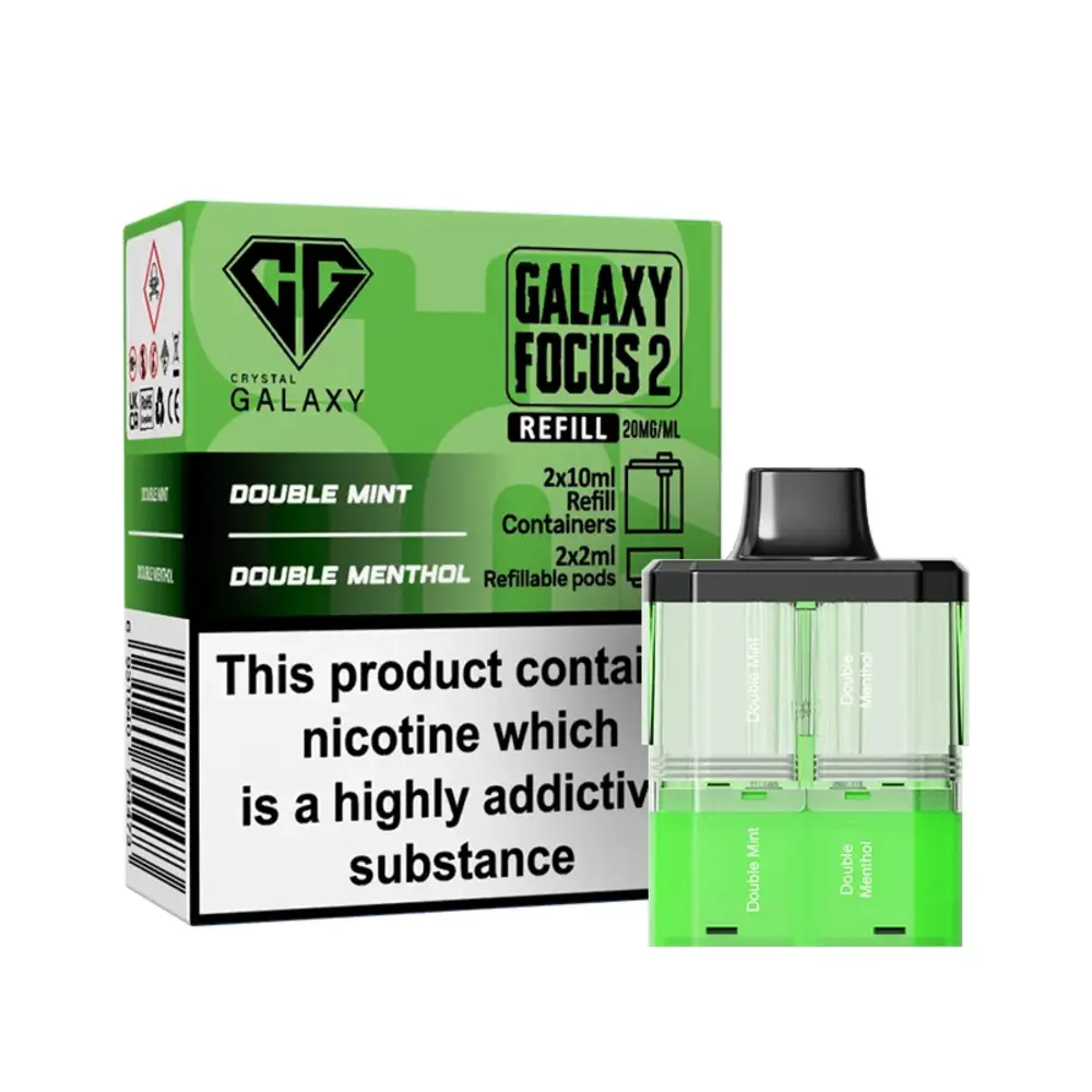 Crystal Galaxy Focus 2 30K Pre-Filled Pods Crystal Galaxy 30K Focus 2 Double Mint / Double Menthol Refill Pods