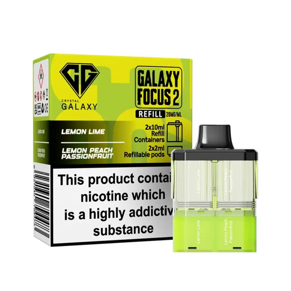 Crystal Galaxy Focus 2 30K Pre-Filled Pods Crystal Galaxy 30K Focus 2 Lemon Lime / Lemon Peach Passionfruit Refill Pods
