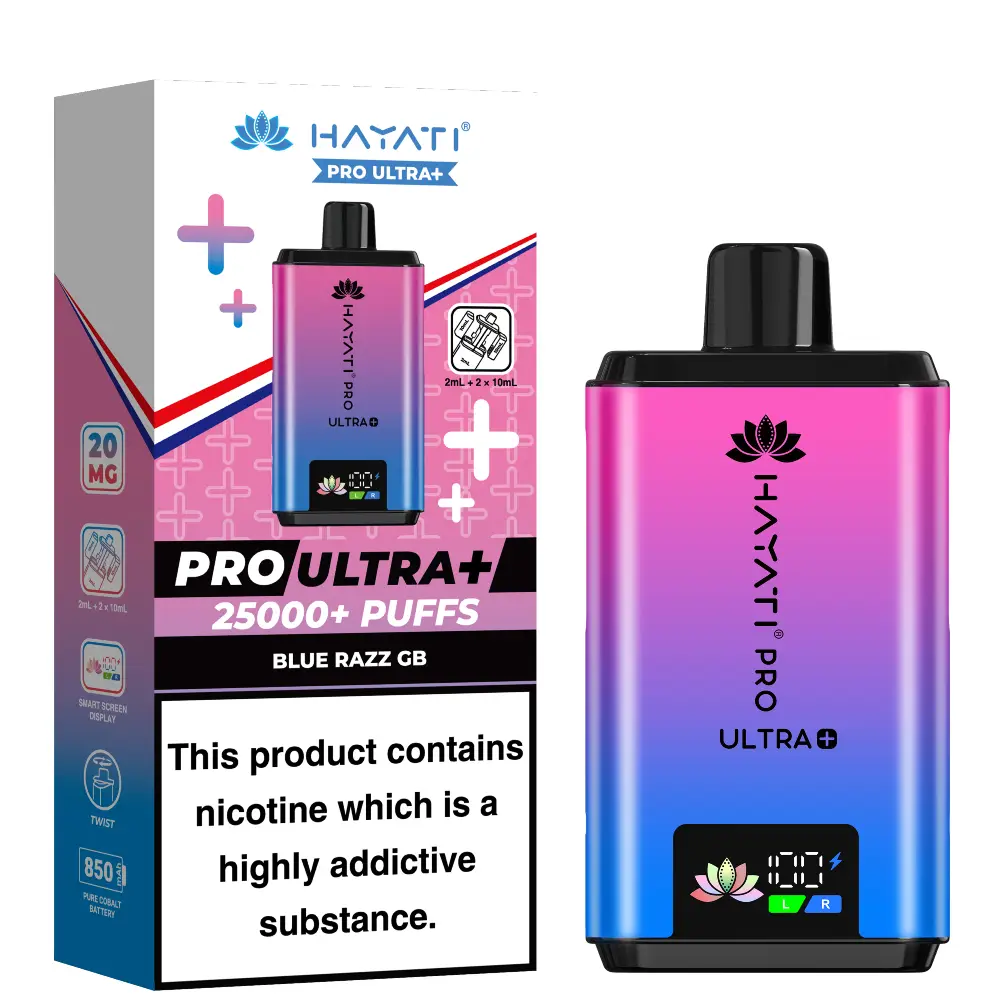 Hayati Pro Ultra Plus 25000 Blue Razz Gummy Bear flavour