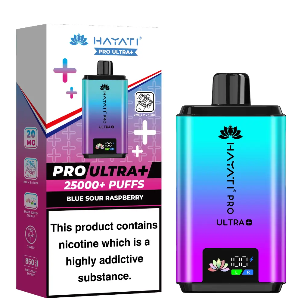 Hayati Pro Ultra Plus 25000 Blue Sour Raspberry flavour