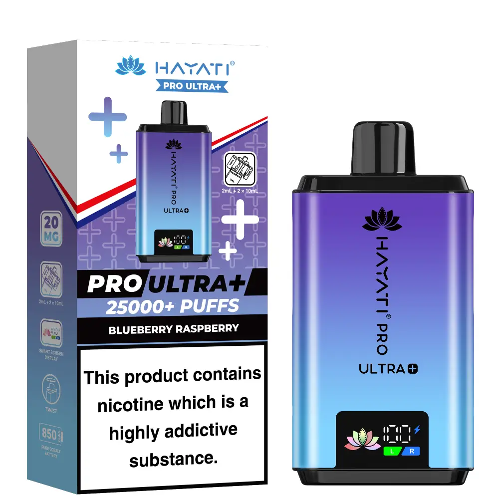 Hayati Pro Ultra Plus 25000 Prefilled Pod Vape Kit Blueberry Raspberry