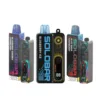 Solobar 30K Prefilled Pod Vape Kit Up to 30,000 Puffs 800mAh Built-in Battery  20mg Nic Salt 2ml Prefilled Pod + 2 x 10ml Prefilled Refill Container LED Display Screen Dual Vaping Modes Auto-draw Activation MTL Vaping Style Compatible with Solobar 30K Prefilled Pods