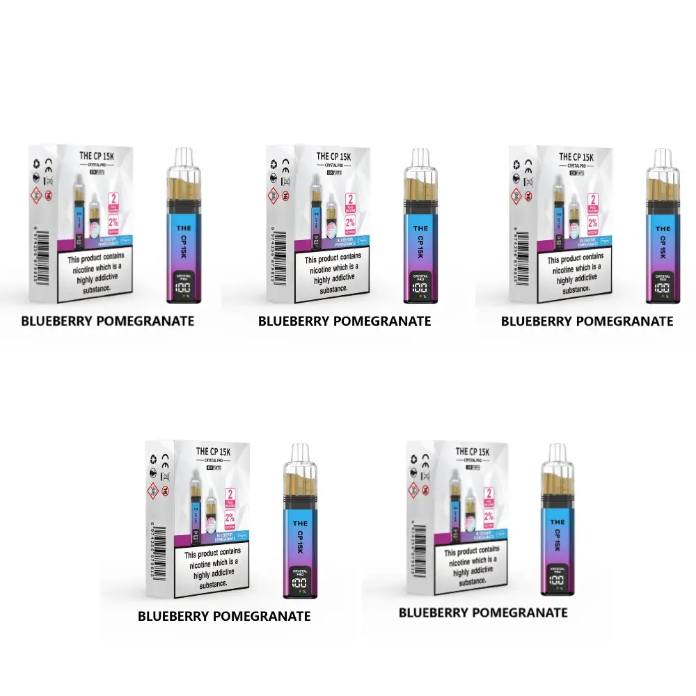 The Crystal Pro CP 15K Prefilled Pod Vape Kit Box of 5 The Crystal Pro CP 15K Prefilled Pod Vape Kit - Box of 5 is a stylish, portable vaping device designed for convenience and performance. Featuring a massive 15,000‑puff capacity and prefilled pods with premium e‑liquid flavours, it delivers smooth vapor, rich taste, and a hassle‑free experience for both beginners and experienced vapers.