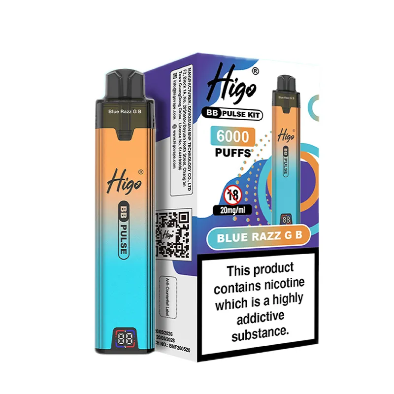 BLUE RAZZ GB BY HIGO BB PULSE 6000 BLUE RAZZ GB BY HIGO BB PULSE 6000
