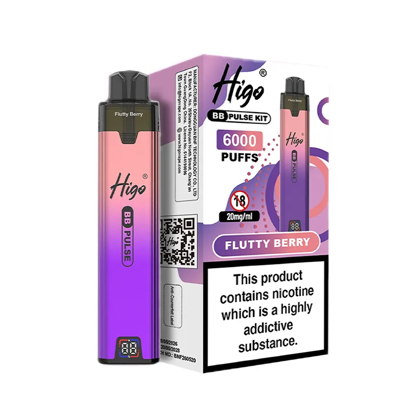 FLUTTY BERRY BY HIGO BB PULSE 6000 FLUTTY BERRY BY HIGO BB PULSE 6000