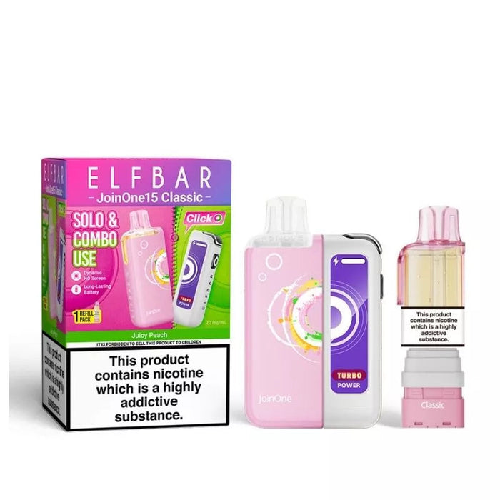 Juicy Peach Elf Bar JoinOne15 Classic Pod Kit