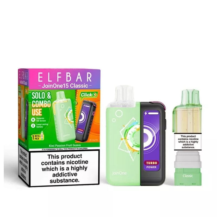 Kiwi Passion Fruit Guava Elf Bar JoinOne15 Classic Pod Kit