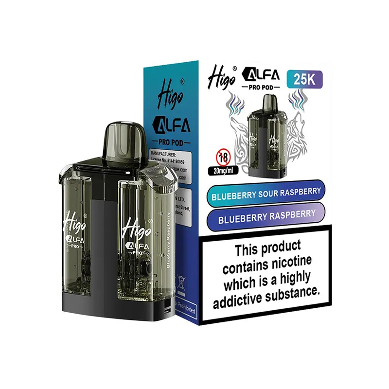 BLUEBERRY-SOUR-RASPBERRY-BLUEBERRY-RASPBERRY-HIGO-ALFA-PRO-25K-PREFILLED-POD Higo Alfa Pro 25K Refill Pods Blueberry Raspberry