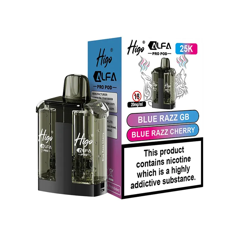 Blue Razz GB/ Blue Razz Cherry Higo Alfa Pro 25K Refill Pack