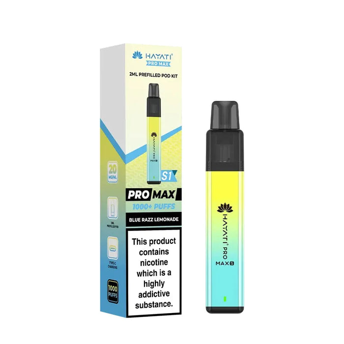 Hayati Pro Max S1 Prefilled Blue Razz Lemonade Pod Kit