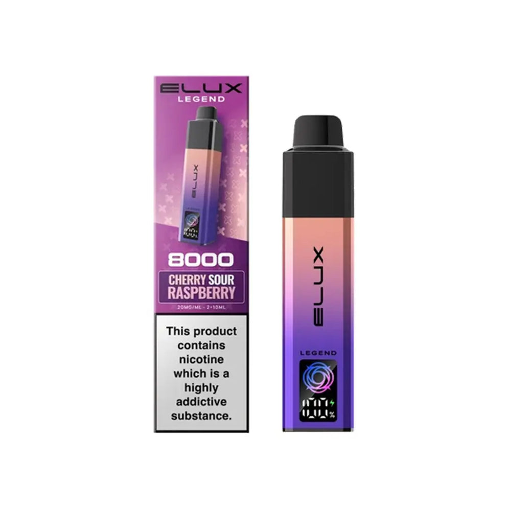 Elux Legend 8000 Cherry Sour Raspberry Prefilled Pod Kit Elux Legend 8000 Cherry Sour Raspberry Prefilled Pod Kit