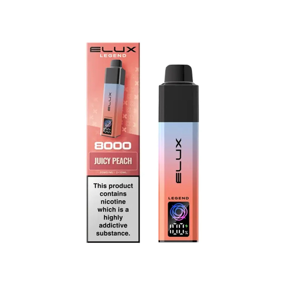Elux Legend 8000 Juicy peach Prefilled Pod Kit Elux Legend 8000 Juicy peach Prefilled Pod Kit