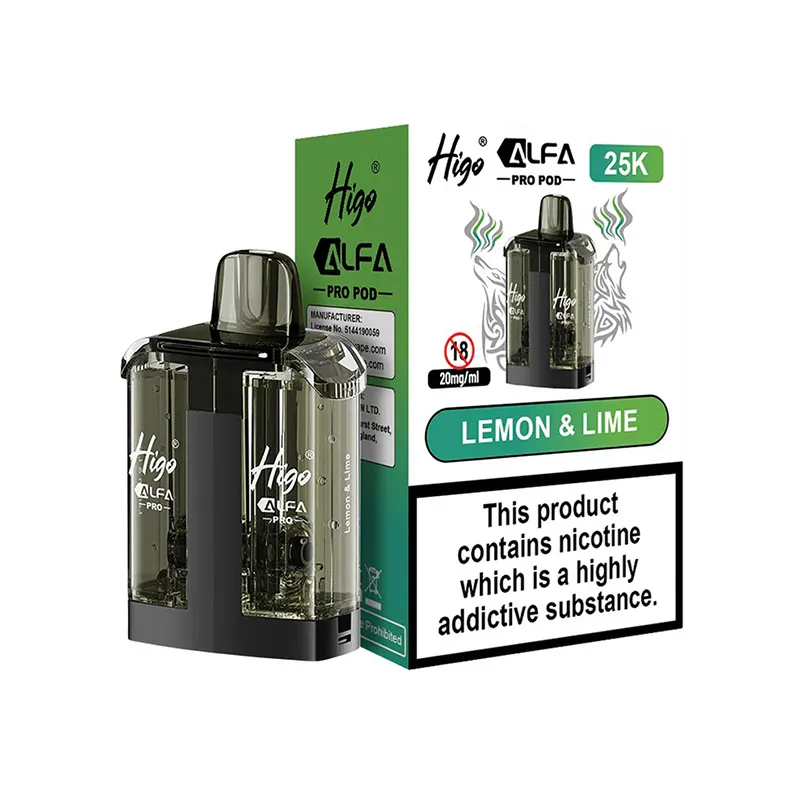 LEMON-LIME-HIGO-ALFA-PRO-25K-PREFILLED-POD Higo Alfa Pro 25K Refill Pods Lemon & Lime
