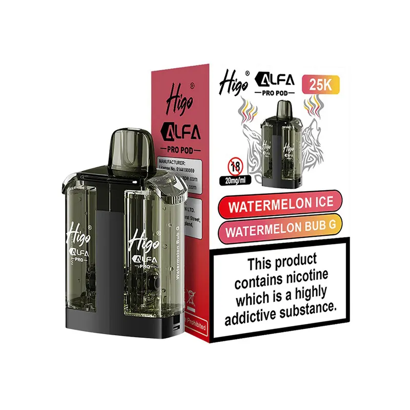 WATERMELON-ICE-WATERMELON-B-GUM-HIGO-ALFA-PRO-25K-PREFILLED-POD