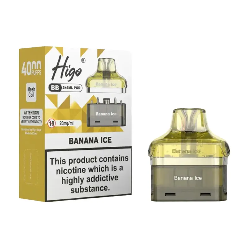 refill-pods-for-higo-bb-4000-8600-Banana Ice Higo BB 4000 Banana Ice Refill Pods
