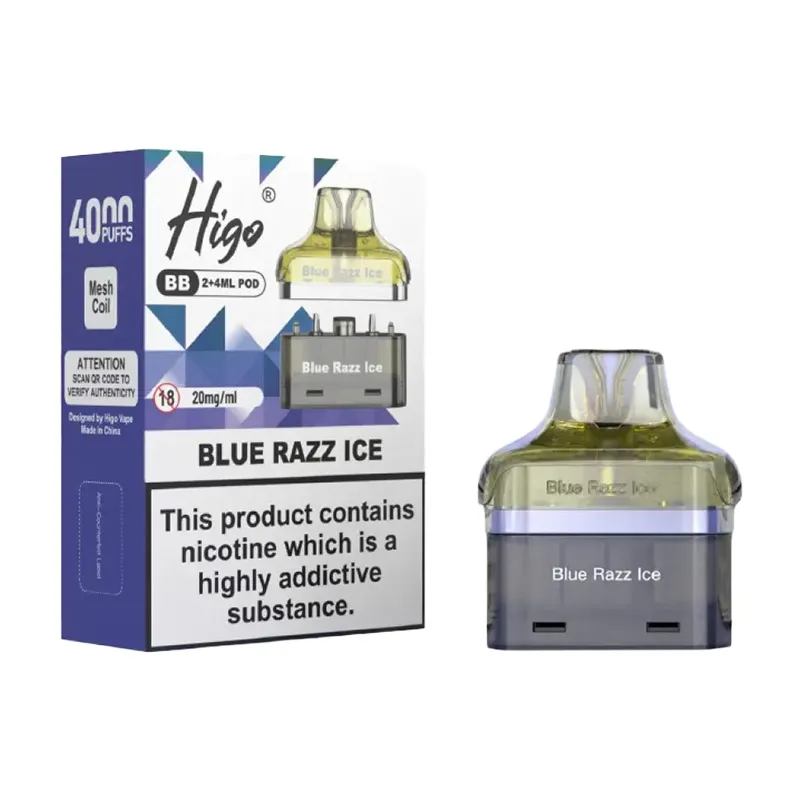 refill-pods-for-higo-bb-4000-Blue Razz Ice Higo BB 4000 Blue Razz Ice Refill Pods