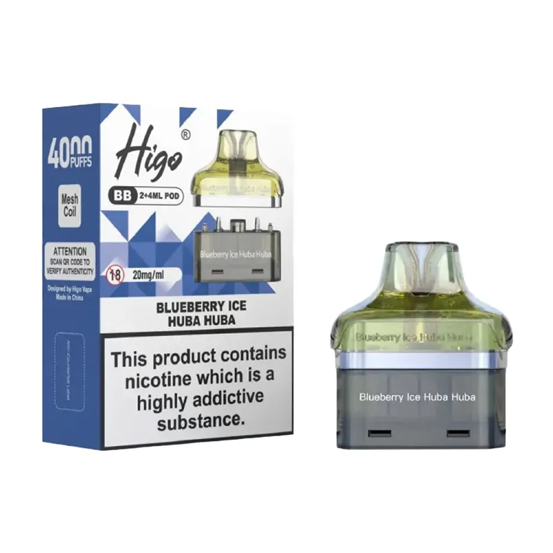 refill-pods-for-higo-bb-4000-Blueberry Ice Huba Huba Higo BB 4000 Blueberry Ice Huba Huba Refill Pods