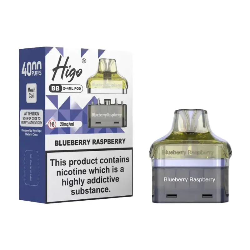 refill-pods-for-higo-bb-4000-Blueberry Raspberry Higo BB 4000 Blueberry Raspberry Refill Pods