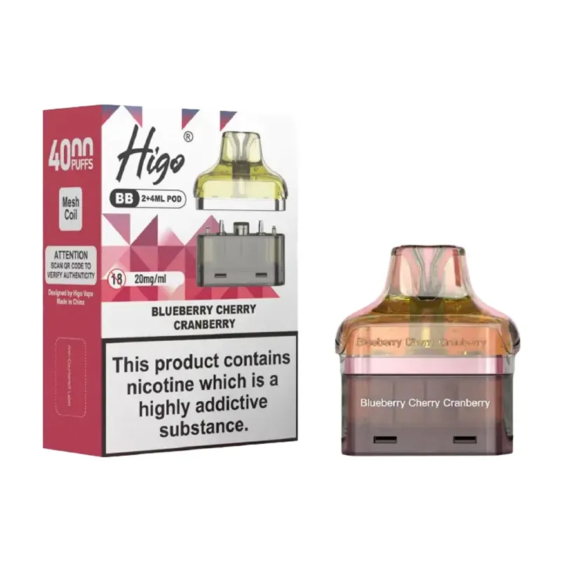refill-pods-for-higo-bb-4000-Blueberry cherry cranberry Higo BB 4000 Blueberry Cherry Cranberry Refill Pods