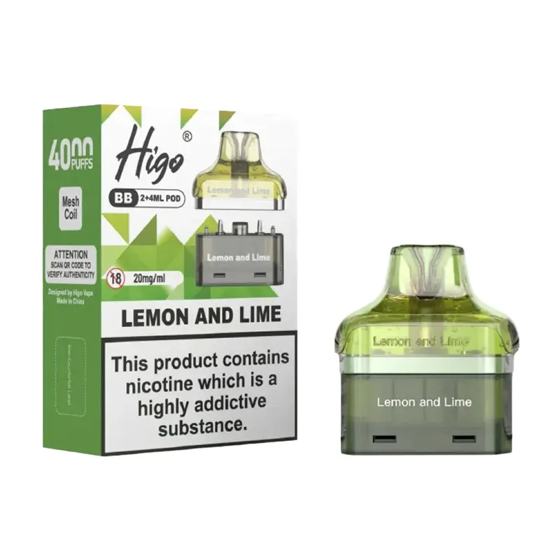 refill-pods-for-higo-bb-4000-Lemon and lime Higo BB 4000 Lemon And Lime Refill Pods