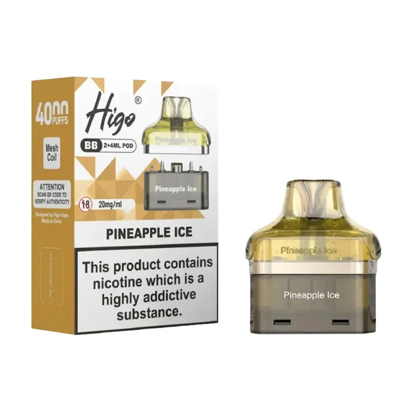 refill-pods-for-higo-bb-4000-Pineapple Ice Higo BB 4000 Pineapple Ice Refill Pods
