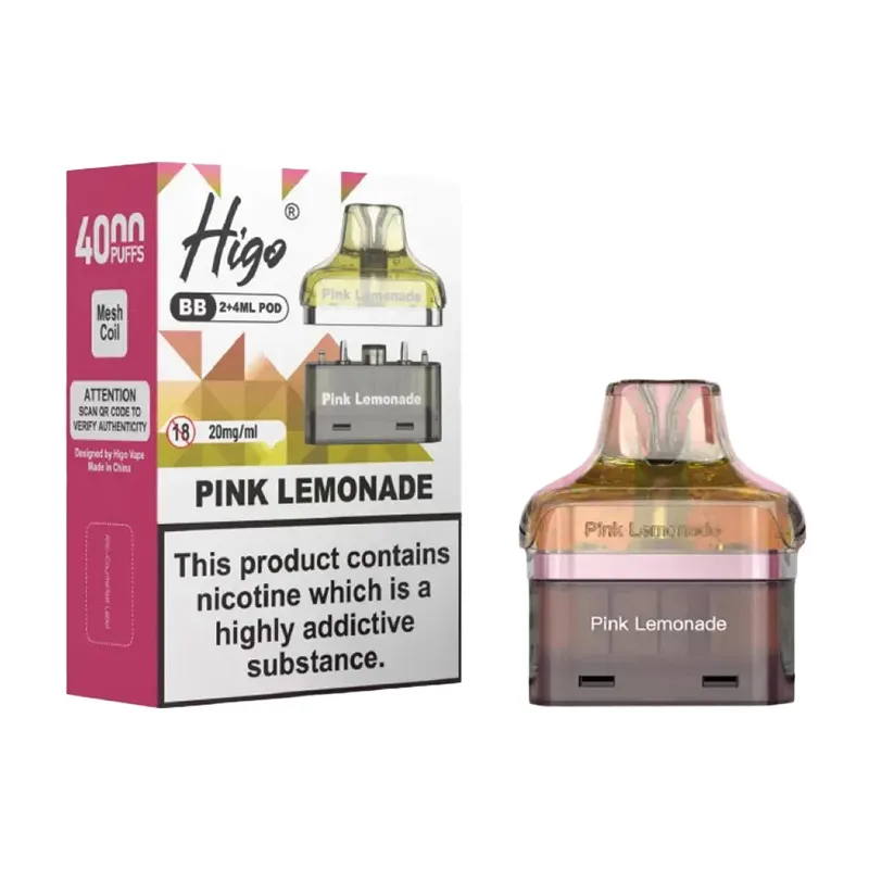 refill-pods-for-higo-bb-4000-Pink Lemonade Higo BB 4000 Pink Lemonade Refill Pods