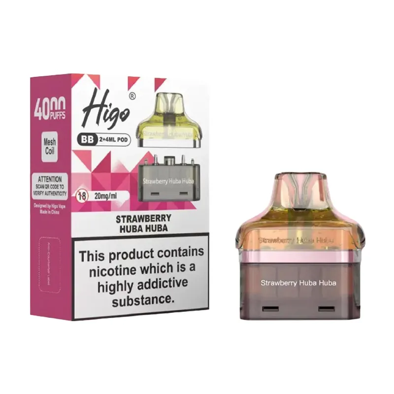 refill-pods-for-higo-bb-4000-strawberry Huba Huba Higo BB 4000 Strawberry Huba Huba Refill Pods