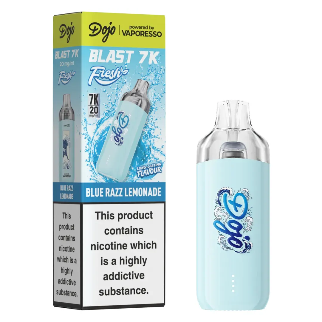 Blue Razz Lemonade Vaporesso Dojo Blast 7K Blue Razz Lemonade Prefilled Pod Kit