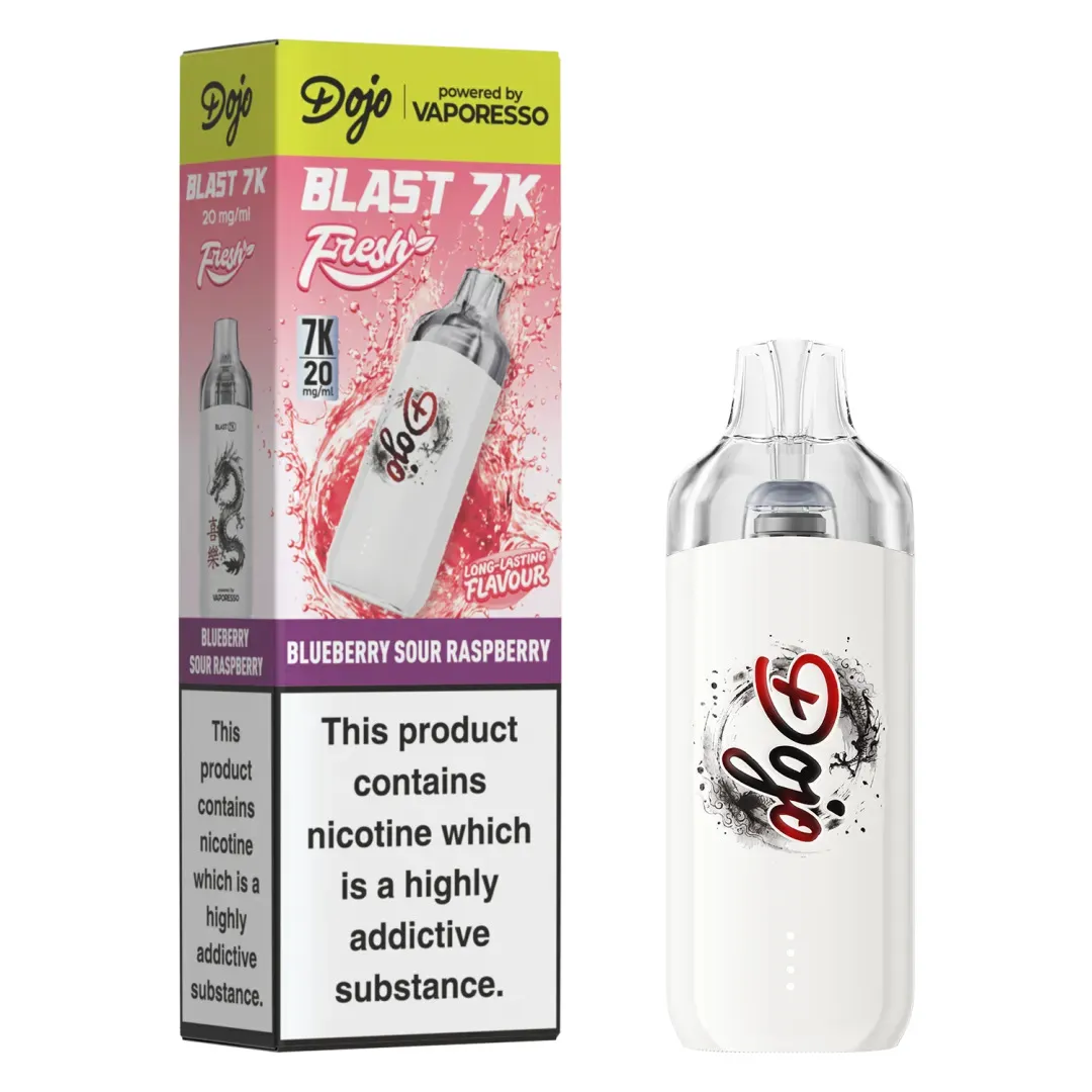 Blueberry Sour Raspberry Vaporesso Dojo Blast 7K Blueberry Sour Raspberry Prefilled Pod Kit